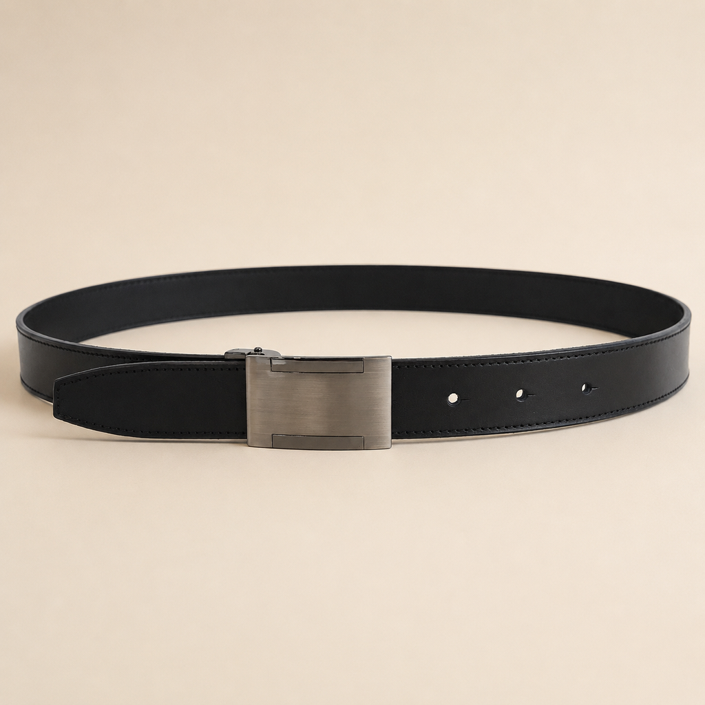 Ceinture artisanale en cuir à cadre - 35 mm de largeur